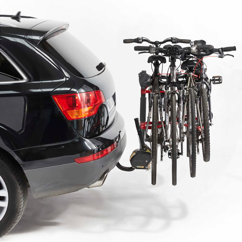 MOTTEZ 4-BIKE TILTING TOW BALL RACK 