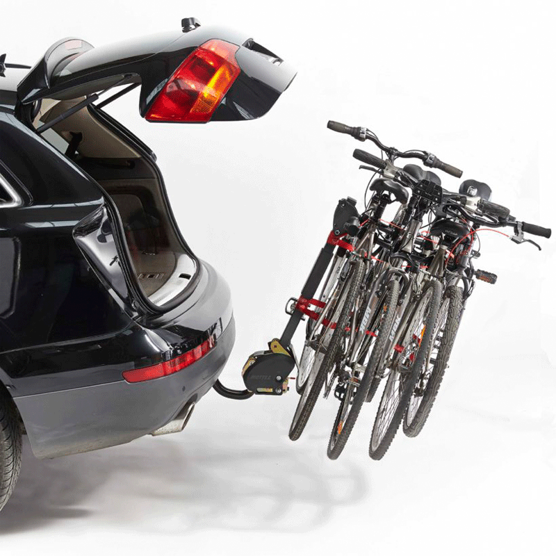MOTTEZ 4-BIKE TILTING TOW BALL RACK 